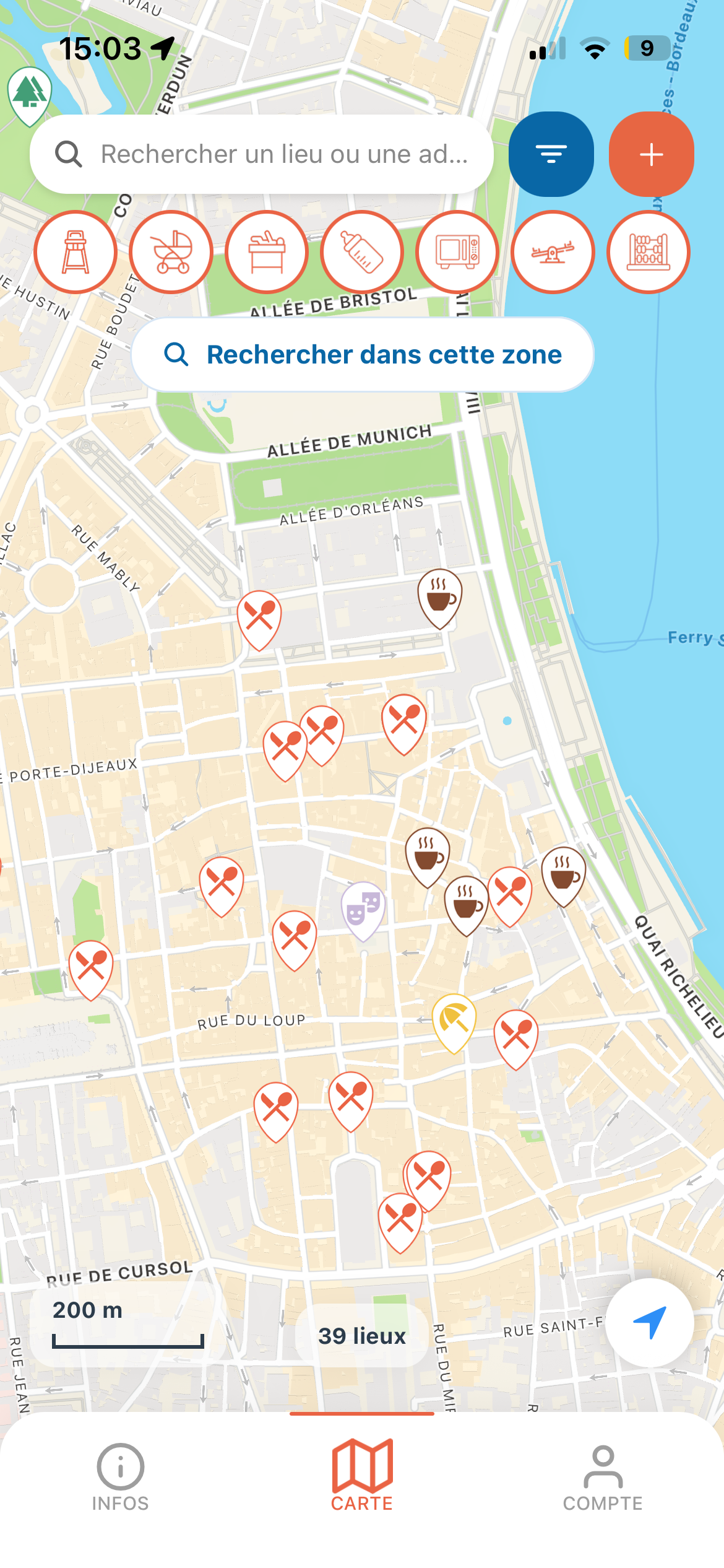 BabyCities map screen